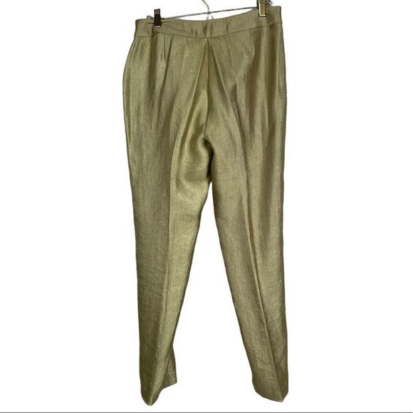 Kasper 2 piece Kristy Slim Fit Pant Suit Slacks Open Front Blazer Gold M… - Picture 9 of 13